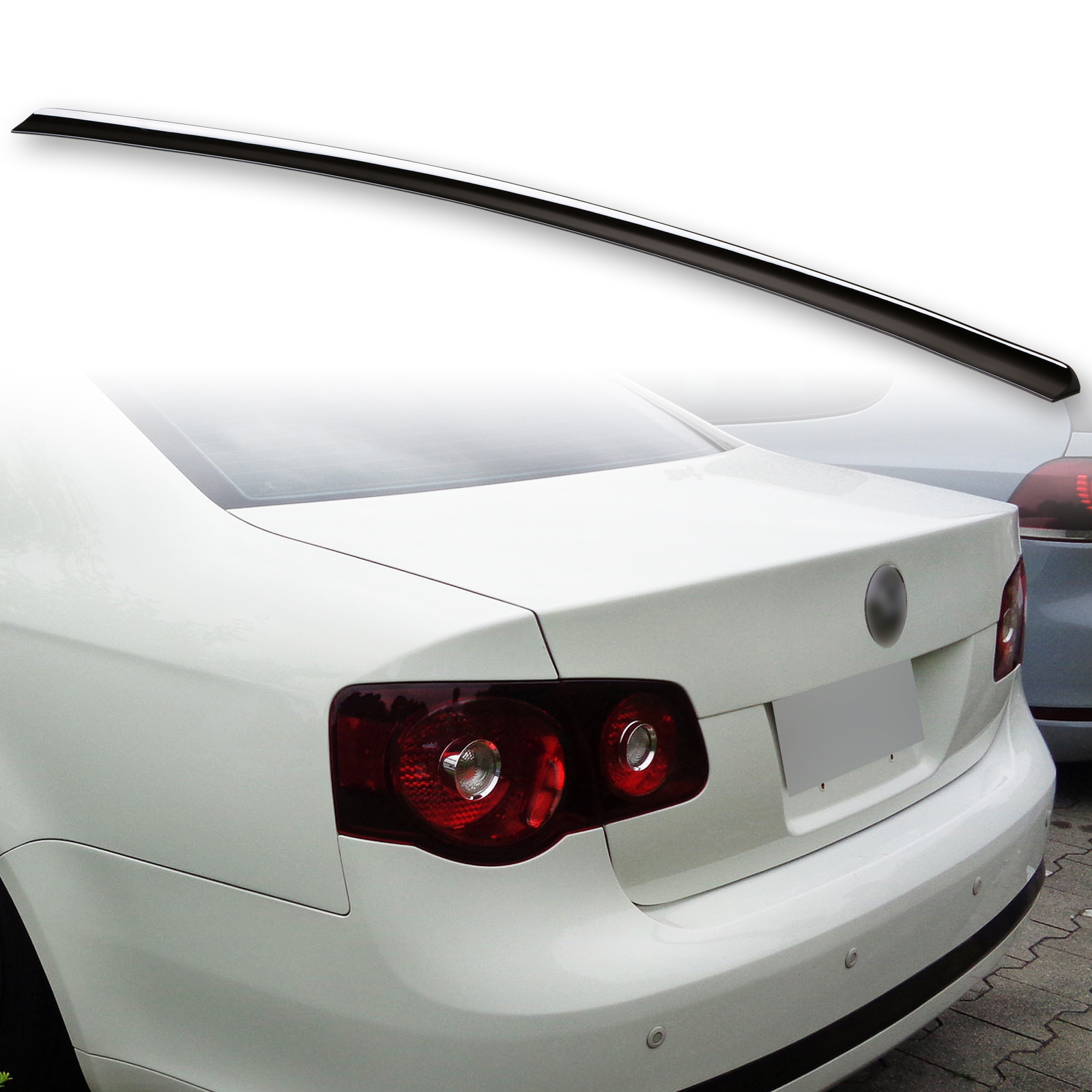 Fyralip Rear Boot Lip Spoiler For VW Jetta MK3 MK5 Painted Black L041 ...