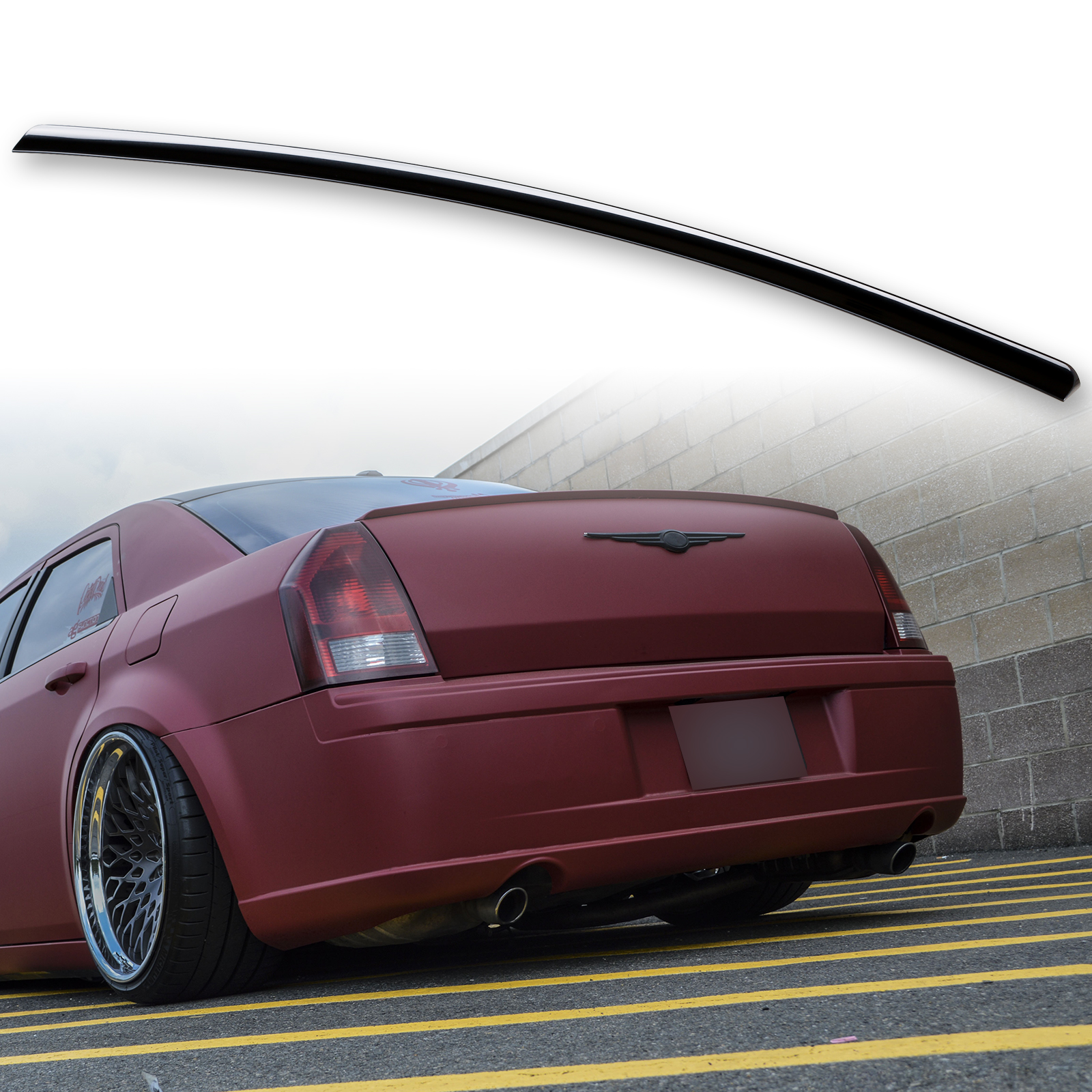 Fyralip Trunk Lip Spoiler For Chrysler 300C Painted